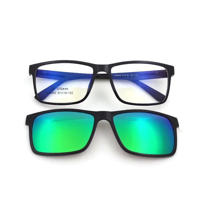 China 2023 Polarized High Quality New Model Ultem Polarized Magnetic Sunglasses Blue Light Clip On Glasses