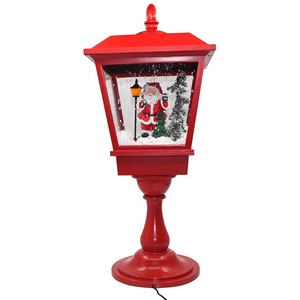 Lámpara Navideña LED <span class=keywords><strong>de</strong></span> Plástico Rojo con Diseño <span class=keywords><strong>de</strong></span> Santa Claus y Copos <span class=keywords><strong>de</strong></span> Nieve, Iluminada, para Colgar o <span class=keywords><strong>de</strong></span> Sobremesa, Venta al Por Mayor, Fábrica Melody China - Product Image 4