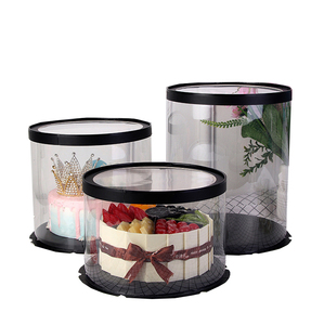 Emballages de gâteaux en plastique PET transparent de qualité alimentaire, avec doublure en carton, finition brillante/mate, recyclables, écologiques - Product Image 1