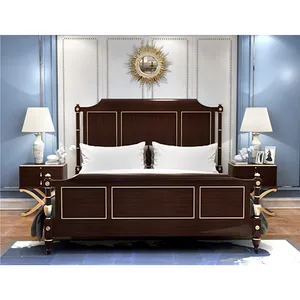 古董皇家欧式风格实木卧室家具古典卧室套装特大床