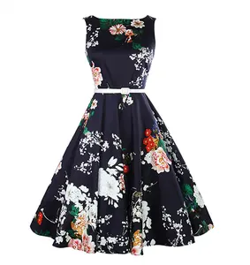 Vestido sem manga vintage, vestido sem mangas estilo boatório para mulheres, roupas ocidental, vestido skatista para meninas, vestido vintage com cinto