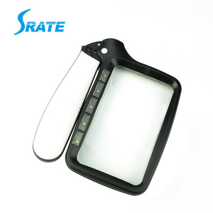<span class=keywords><strong>Loupe</strong></span> à main avec lumière <span class=keywords><strong>Loupe</strong></span> <span class=keywords><strong>rectangulaire</strong></span> pliable avec lumière LED <span class=keywords><strong>pour</strong></span> lire des cartes des journaux - Product Image 2