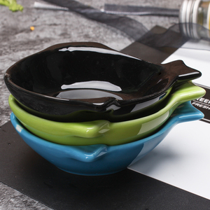 Ventas de Fábrica de alta calidad colorida forma de pescado salsa <span class=keywords><strong>platos</strong></span> de porcelana - Product Image 3