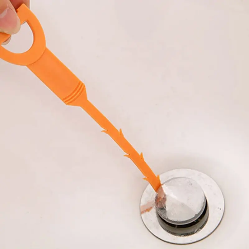 Quickly clean plastic drain pipe and hair removal drain plug cleansing cleaning hook gancho de limpieza del fregadero