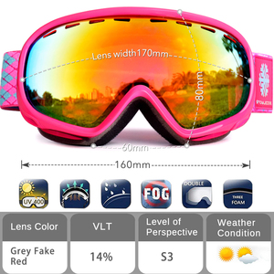HUBO Sports Personnalisé UV lunettes de <span class=keywords><strong>ski</strong></span> <span class=keywords><strong>enfant</strong></span> casque de <span class=keywords><strong>ski</strong></span> lunettes - Product Image 2