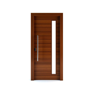 Estilo conciso Simple diseño japonés americano caoba puerta principal de madera color polaco - Product Image 4