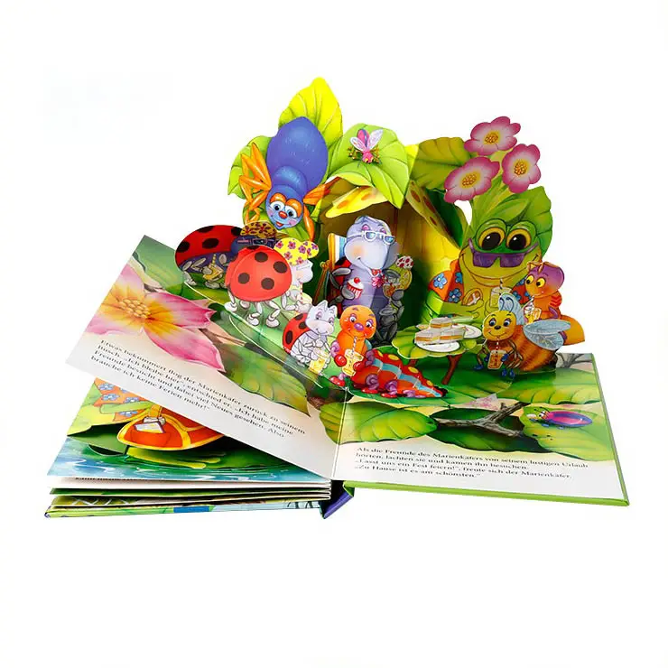 Kids 3D Pop Up Animal Sound Book Customize PET Film Sound Board Book