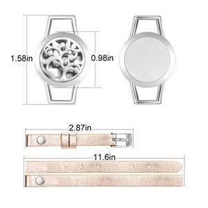 <span class=keywords><strong>Bracelet</strong></span> diffuseur d'huiles essentielles le plus vendu, en acier inoxydable 316L, bijou d'aromathérapie avec <span class=keywords><strong>bracelet</strong></span> en <span class=keywords><strong>cuir</strong></span> - Product Image 5