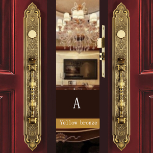 Biệt Thự Sang Trọng Kẽm Hợp Kim Cửa Xử Lý Khóa Thiết Lập Đôi Cửa CL-0126 - Product Image 2