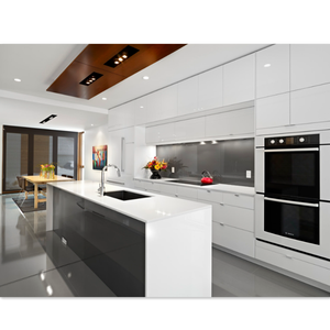 Moderne De Luxe Prêt à l'<span class=keywords><strong>emploi</strong></span> de Paquet Plat Meuble Conceptions de <span class=keywords><strong>Cuisine</strong></span> <span class=keywords><strong>En</strong></span> Laque Haute Brillance Meubles - Product Image 3