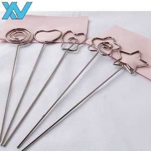 DIY Hình Trái Tim Craft Dây <span class=keywords><strong>Clip</strong></span> Thẻ Ảnh <span class=keywords><strong>Memo</strong></span> Chủ Clips Bán Buôn Kim Loại Kẹp Đất Sét Bánh Phụ Kiện Trang Trí - Product Image 2