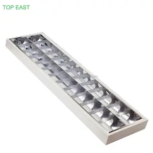 2*40w 600x600 coated-rolled steel housing recessed led louver light with cheap price