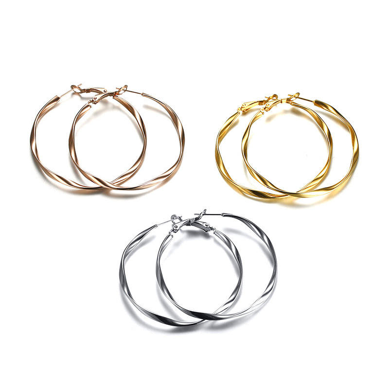 High Quality 316 Surgical Stainless Steel Silver Gold Rose Hoop