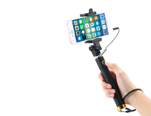 Gậy Tự Sướng Có Dây Cho Iphone 6 6S Plus 5 5S SE 4S Nối Dài Para Selfie Android IOS Selfie Tự Palo Cho Note 9 8 S9 - Product Image 2