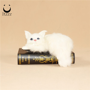 Simulazione realistica gatto peluche morbido farcito giocattolo bambola fotografia puntelli esemplare gatto <span class=keywords><strong>TV</strong></span> gatto decorativo - Product Image 2