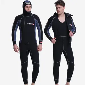 2 Wetsuit Professionele Neopreen 5 MM Warm Duiken Split