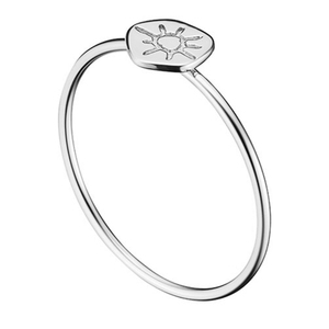 Anillo de Plata de Ley 925 con forma de moneda para mujer, sortija simple con forma de disco solar, venta al por mayor, Gemnel - Product Image 5