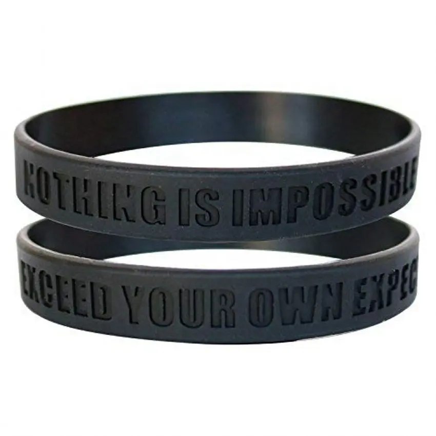 Hot Sale Customized Silicone Rubber Wristband bangle Bracelet Customize Silicone Wristband/silicone Bracelet