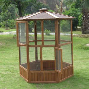 Houten Vogelkooi Sterke Draad Mesh Massief Houten Vogelhuisje - Product Image 3