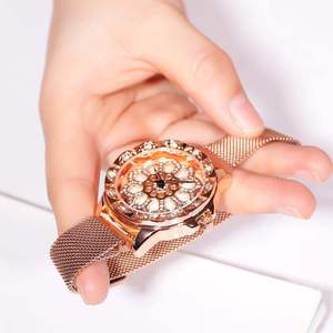 นาฬิกาข้อมือ WJ-8052 หน้าปัดหมุนได้ 360 องศา สายสแตนเลสสตีล พร้อมแม่เหล็ก สำหรับผู้หญิง - Product Image 3