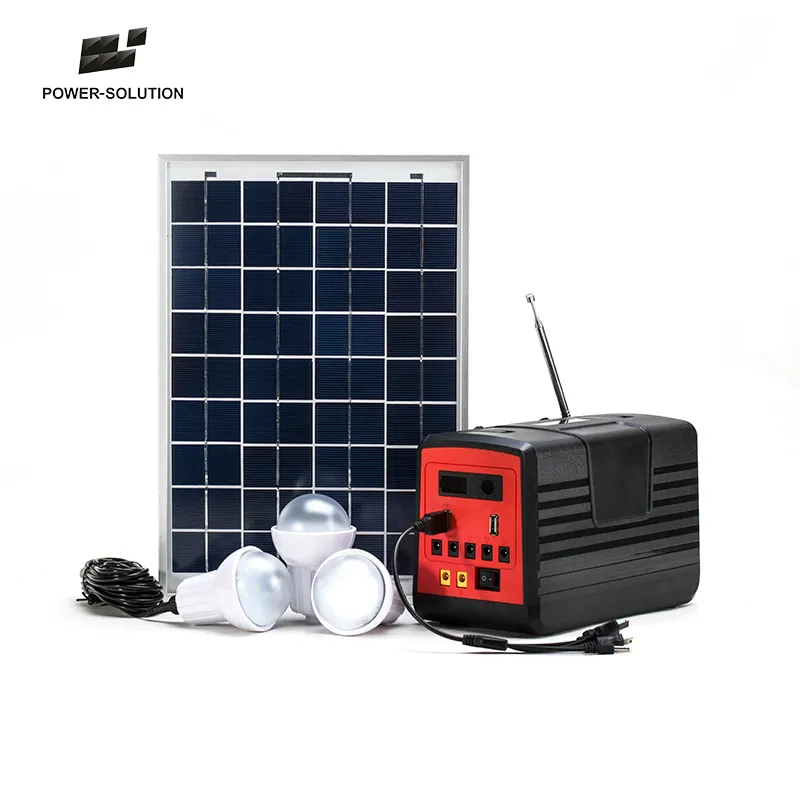 Innovative solar system produkt mit solar-beleuchtung für zu hause solarbetriebene ukw-radio und solarenergie handy-ladegerät