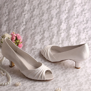 (22 Colors)Off Ivory White <strong>Women</strong> Low Heels Autumn <strong>Pumps</strong> - Product Image 3