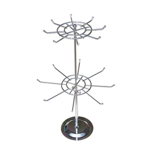 chrome <strong>pegboard</strong> <strong>shelf</strong> rotate phone hook display rack - Product Image 1