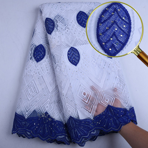 刺繍黒と白の色ミルクシルクレース生地高品質フレンチレース生地ビーズ付きパーティー用1570