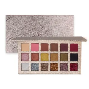 Wholesale makeup 18 color eyeshadow palette OEM Logo Shimmer Eye Makeup