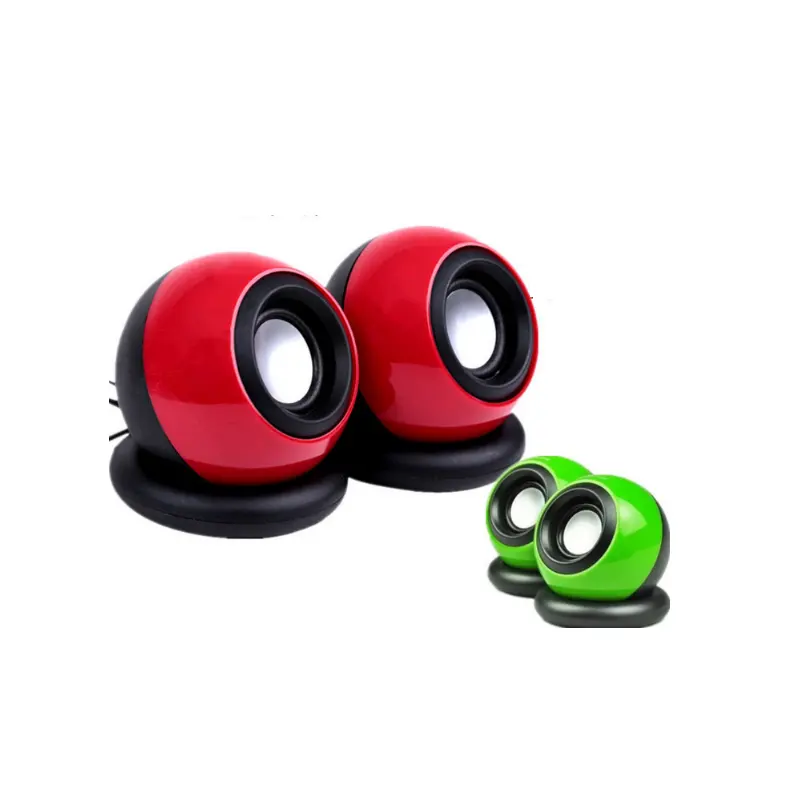 Mini enceinte filaire Magic Ball, Portable, 2 pièces, petit haut-parleur, Interface Audio 3.5mm, 3W, avec entrée USB, lecteur de musique filaire