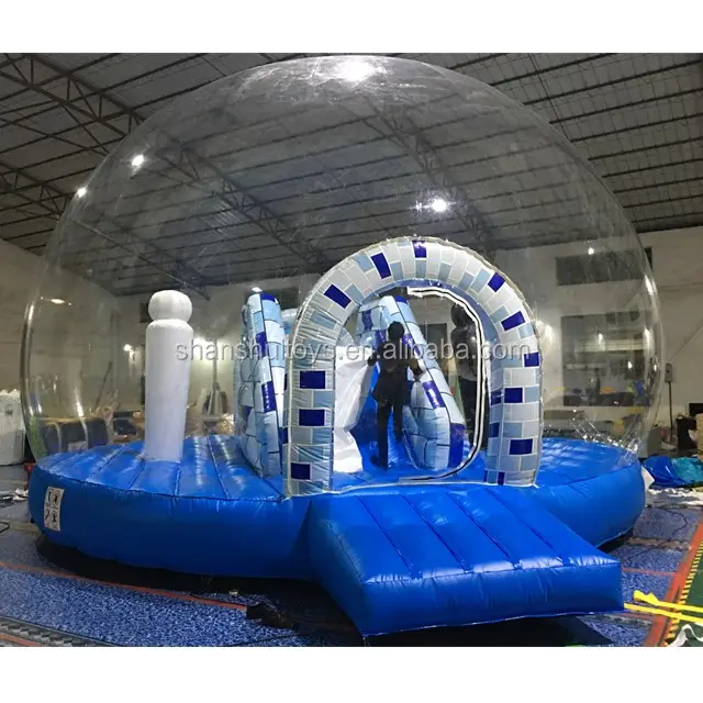 Outdoor Inflatable Bubble Tent with bouncer slide, Transparent Inflatable Bubble House, Inflatable Dome For Sale