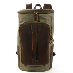 Outdoor Men's Backpack Sports Travel Hiking Backpack <strong>Large</strong> Capacity Waxed Canvas Waterproof <strong>Rucksack</strong> - Product Image 5