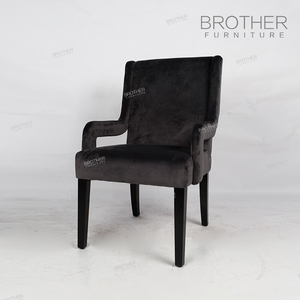 Màu đen nhung ghế gỗ phong cách cũ pháp tỉnh thỉnh thoảng ghế - Product Image 6
