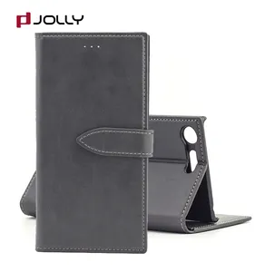 Meilleur flip portefeuille en cuir accessoires de téléphone cellulaire cas Pour Sony xperia xz z3 z5