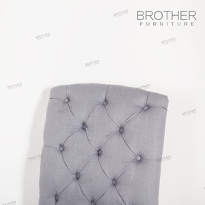 Nouveau Design Gris Clair Tissu touffeté vintage accent chaises meubles - Product Image 5