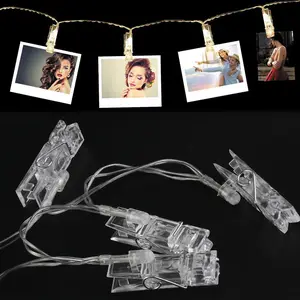 USB/Pin Power Led Photo Clip Chuỗi Ánh Sáng Tiên Twinkle Lights, Wedding Party Giáng Sinh Trang Trí Nội Thất Lights Đối Với Treo Ảnh