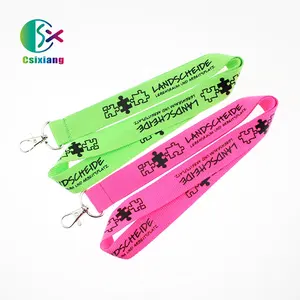 Shenzhen Promotional Satin Ribbon Polyester Lanyard Custom Lanyard Keychain