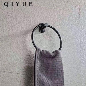 New modern accessori per il bagno in ottone qualità montato a parete di colore <span class=keywords><strong>nero</strong></span> orb finito asciugamano pieghevole cremagliera - Product Image 3