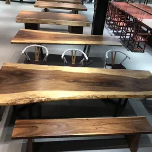 أمريكا الجنوبية الجوز لوح الخشب طاولة طعام أعلى الجوز ألواح الخام الخشب