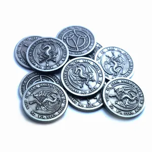 Monedas personalizadas de fábrica de China, monedas hechas a medida, colecciones conmemorativas, fichas de Metal de dragón de desafío, juego de mesa, moneda