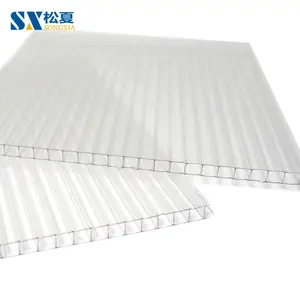 6 MM Đôi Tường Polycarbonate Nhà Kính Mái Tấm