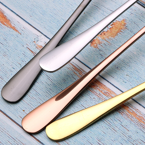 <span class=keywords><strong>Cuchara</strong></span> agitadora de cóctel, cabezal puntiagudo y redondo, de acero inoxidable, chapado en oro, mango largo - Product Image 5