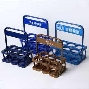 <span class=keywords><strong>Panier</strong></span> à bière pliable en plastique personnalisé, porte-bouteilles de bière pour 6 bouteilles - Product Image 4