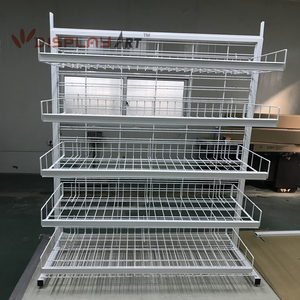 Factory Customized 6 Tiers Stacking Metal Wire <strong>Basket</strong> for Supermarket <strong>Display</strong> Stand - Product Image 1
