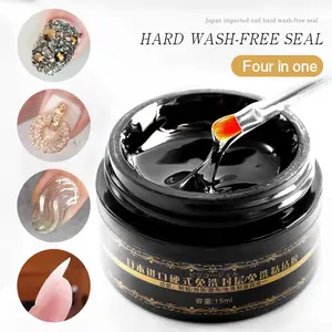 Misscheering Mới Nhất Stick Nail Glue 15Ml Cho Rhinestone Dính Builder Rõ Ràng Keo 4 Trong 1 Ngâm Tắt Kim Cương Trang Trí Keo