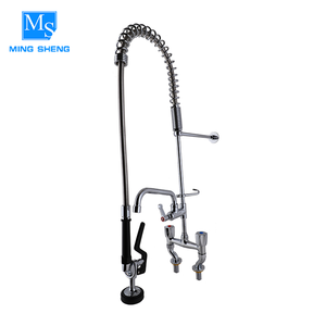 Gros réglable 2 façon pré rincer hot accueil chrome fini tête mettre out robinet de cuisine avec pulvérisateur - Product Image 2