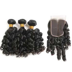 New 50% OFF Ruimei bonucy curly Double Drawn Vendors 10A Brazilian Bundles Hair 100% raw Cuticle Aligned Human Hair