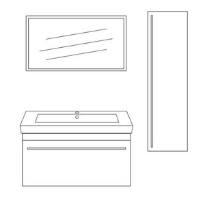 Tocador de baño de madera maciza con fregadero Mueble de baño Unidad de muebles T9002 - Product Image 5