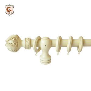 Tringles à rideaux en bois or Antique de luxe pour décoration de fenêtre, prix d'usine - Product Image 6