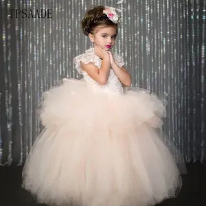 Party Tulle Square Collar Bow Back Ankle-Length Girl Wedding Dress WF284